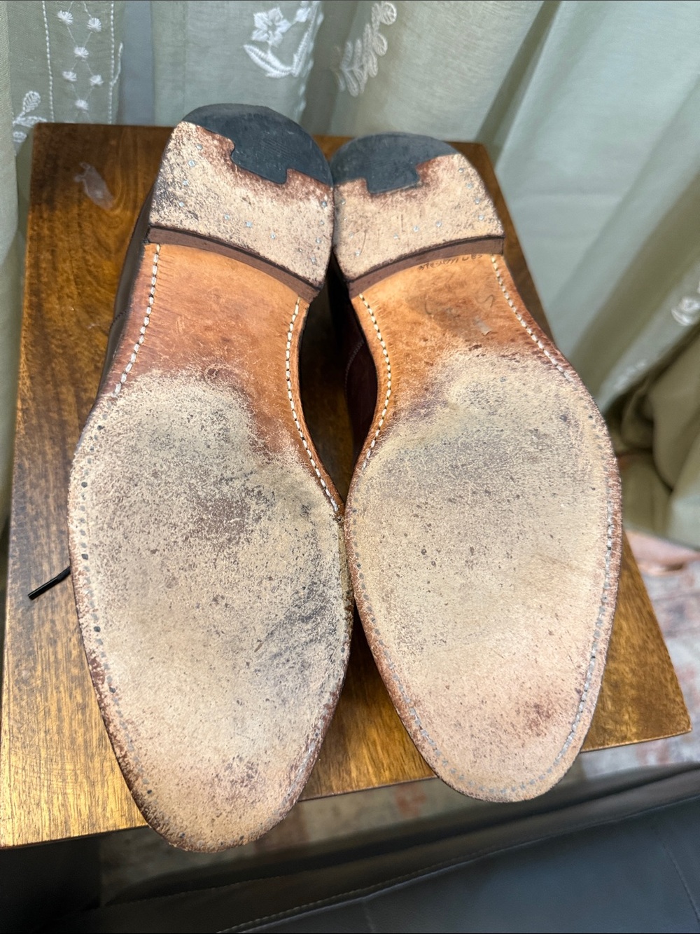* Johnston & Murphy Optima chestnut brown leather oxford - Picture 6 of 7